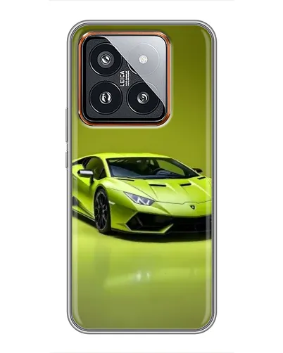 Чохол для Xiaomi 14 Pro з картинкою «Салатовий Lamborghini Huracan»