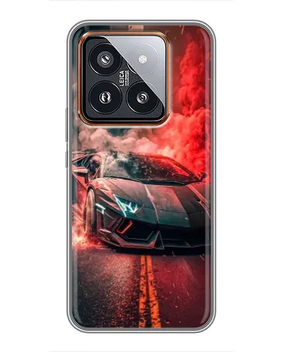 Чохол для Xiaomi 14 Pro з картинкою «Lamborghini червоний дим»