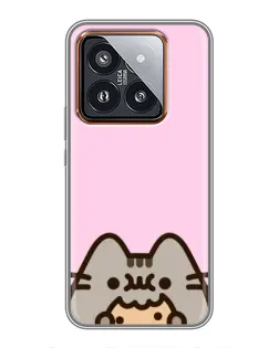 Чехол для Xiaomi 14 Pro с картинкой «Pusheen и печенье» Чехол для Xiaomi 14 Pro с картинкой «Pusheen и печенье»