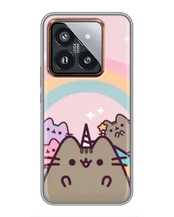 Чехол для Xiaomi 14 Pro с картинкой «Единорог Pusheen»