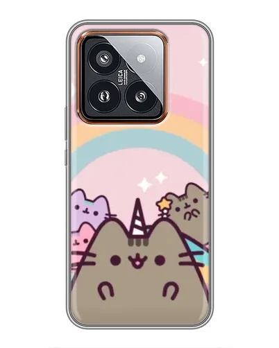 Чехол для Xiaomi 14 Pro с картинкой «Единорог Pusheen» Чехол для Xiaomi 14 Pro с картинкой «Единорог Pusheen»