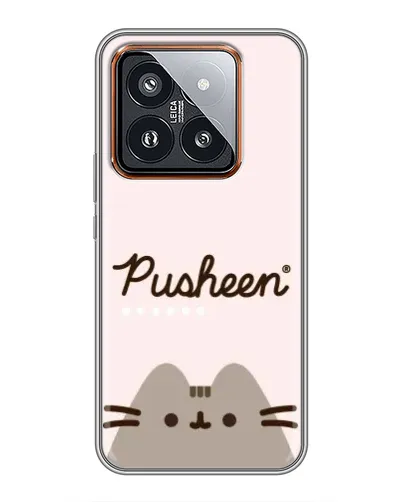 Чехол для Xiaomi 14 Pro с картинкой «Pusheen логотип» Чехол для Xiaomi 14 Pro с картинкой «Pusheen логотип»