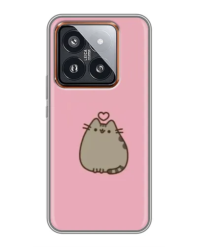 Чехол для Xiaomi 14 Pro с картинкой «Pusheen сердце» Чехол для Xiaomi 14 Pro с картинкой «Pusheen сердце»