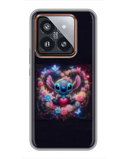 Чехол для Xiaomi 14 Pro с картинкой «Stitch в цветах» Чехол для Xiaomi 14 Pro с картинкой «Stitch в цветах»