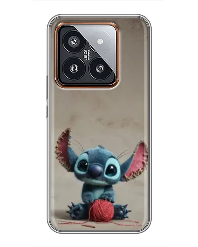 Чехол для Xiaomi 14 Pro с картинкой «Стич на коричневом фоне»