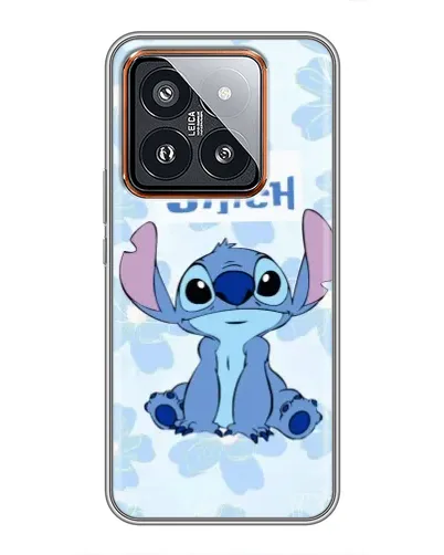 Чехол для Xiaomi 14 Pro с картинкой «Stitch среди цветов»