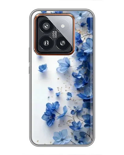 Чохол для Xiaomi 14 Pro з картинкою «Блакитний квітковий каскад»