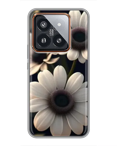 Чохол для Xiaomi 14 Pro з картинкою «Білі маргаритки макро»