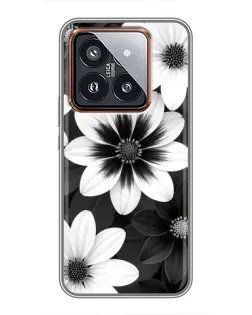 Чохол для Xiaomi 14 Pro з картинкою «Монохромні айстри»