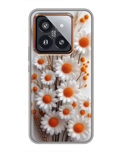 Чохол для Xiaomi 14 Pro з картинкою «Білі сухоцвіти»