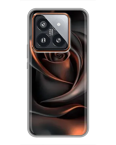 Чохол для Xiaomi 14 Pro з картинкою «Шовкова чорна троянда»