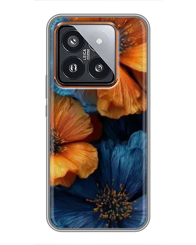 Чехол для Xiaomi 14 Pro с картинкой «Яркая сине-оранжевая флора» Чехол для Xiaomi 14 Pro с картинкой «Яркая сине-оранжевая флора»