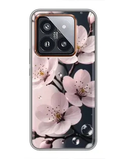 Чохол для Xiaomi 14 Pro з картинкою «Ніжня сакура та краплі»