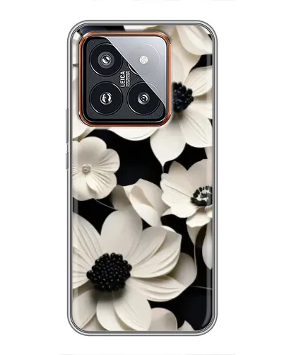 Чохол для Xiaomi 14 Pro з картинкою «Об'ємні білі квіти»