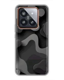 Чохол для Xiaomi 14 Pro з картинкою «Темний абстрактний камуфляж»