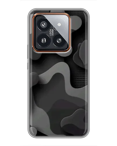 Чохол для Xiaomi 14 Pro з картинкою «Темний абстрактний камуфляж»
