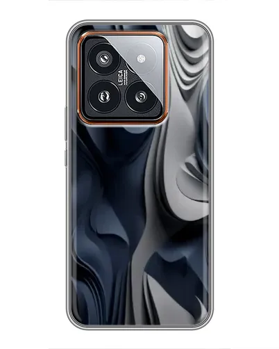 Чохол для Xiaomi 14 Pro з картинкою «Об'ємні сині складки»