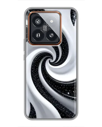 Чохол для Xiaomi 14 Pro з картинкою «Чорно-біла спіраль»