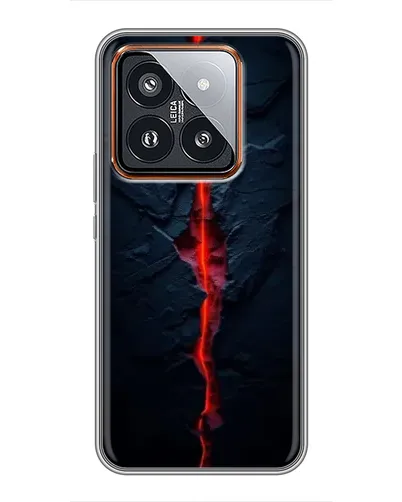Чохол для Xiaomi 14 Pro з картинкою «Червона лавова тріщина»