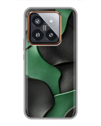 Чохол для Xiaomi 14 Pro з картинкою «Зелені шкіряні хвилі»