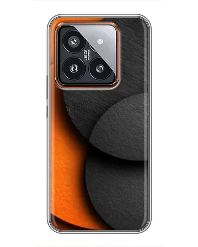 Чохол для Xiaomi 14 Pro з картинкою «Геометрія помаранчевих кіл»