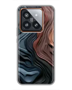 Чохол для Xiaomi 14 Pro з картинкою «Кольорові хвилі каньйону»