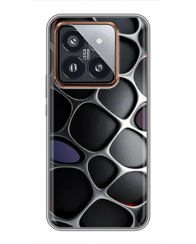 Чохол для Xiaomi 14 Pro з картинкою «Об'ємна темна решітка»