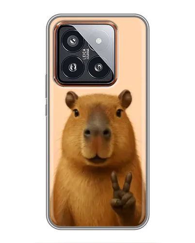 Чехол для Xiaomi 14 Pro с картинкой «Капибара виктория»