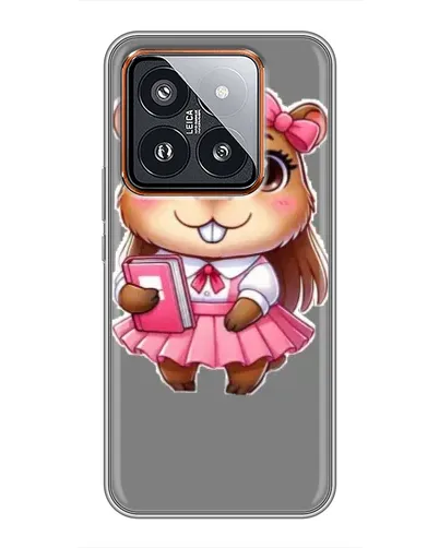 Чехол для Xiaomi 14 Pro с картинкой «Девочка капибара»
