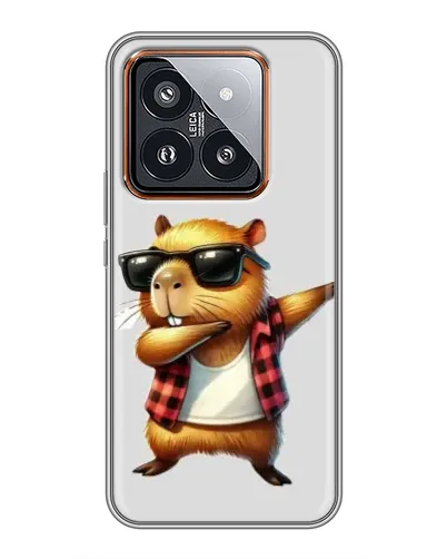 Чехол для Xiaomi 14 Pro с картинкой «Капибара рэпер даб»