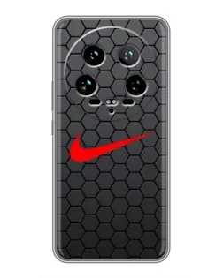 Чохол для Xiaomi 14 Ultra з картинкою «Nike — карбонова сітка»