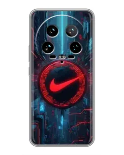 Чохол для Xiaomi 14 Ultra з картинкою «Техногенний стиль Nike»