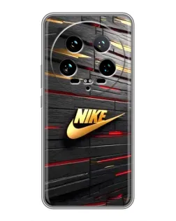 Чохол для Xiaomi 14 Ultra з картинкою «Золотий Nike на металі»