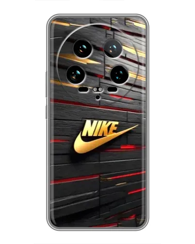 Чохол для Xiaomi 14 Ultra з картинкою «Золотий Nike на металі»