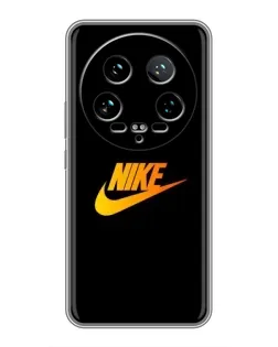 Чехол для Xiaomi 14 Ultra с картинкой «Золотой логотип Nike»