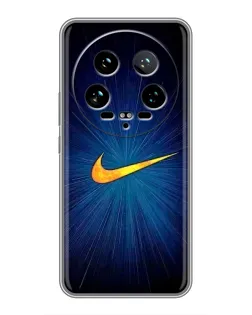 Чехол для Xiaomi 14 Ultra с картинкой «Синий пульс Nike»
