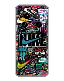 Чехол для Xiaomi 14 Ultra с картинкой «Яркий коллаж Nike»