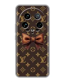 Чехол для Xiaomi 14 Ultra с картинкой «LV с бантом»