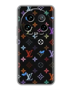 Чехол для Xiaomi 14 Ultra с картинкой «Цветная монограмма LV»