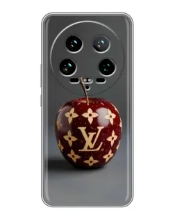 Чехол для Xiaomi 14 Ultra с картинкой «Красное яблоко LV»
