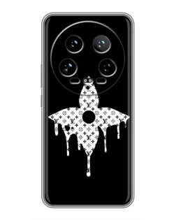 Чехол для Xiaomi 14 Ultra с картинкой «Цветочная монограмма»