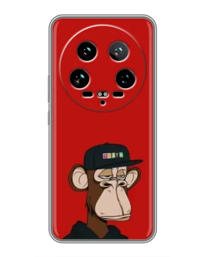 Чохол для Xiaomi 14 Ultra з картинкою «Bored Ape — червоний фон»
