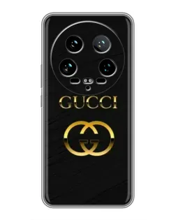 Чохол для Xiaomi 14 Ultra з картинкою «Золотий логотип Gucci»