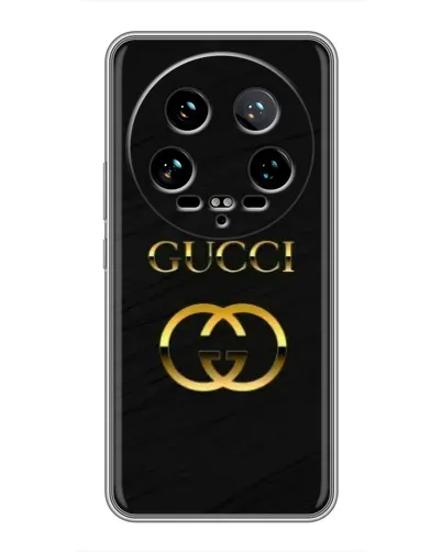 Чохол для Xiaomi 14 Ultra з картинкою «Золотий логотип Gucci»