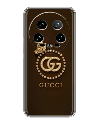 Чохол для Xiaomi 14 Ultra з картинкою «Gucci — золотий метелик»
