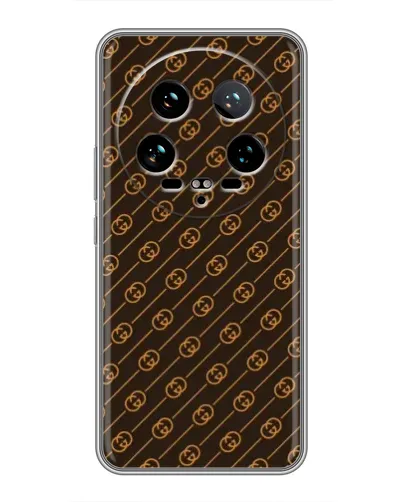Чохол для Xiaomi 14 Ultra з картинкою «Gucci — золоті діагоналі»