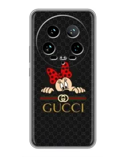 Чохол для Xiaomi 14 Ultra з картинкою «Мінні Маус Gucci — чорний»