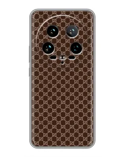 Чехол для Xiaomi 14 Ultra с картинкой «Gucci — шоколадная сетка»