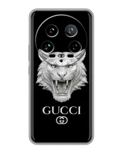Чехол для Xiaomi 14 Ultra с картинкой «Gucci — серебряный лев»