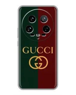 Чехол для Xiaomi 14 Ultra с картинкой «Gucci — темно-зеленый градиент»